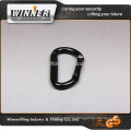 Shiny zinc coated Carabiner and d shaped carabiner